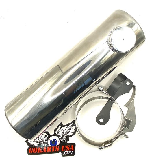 11" Minibike Gas Tank with Billet Cap, GX200 Engine mountable - 3.5x11" Cylindrical